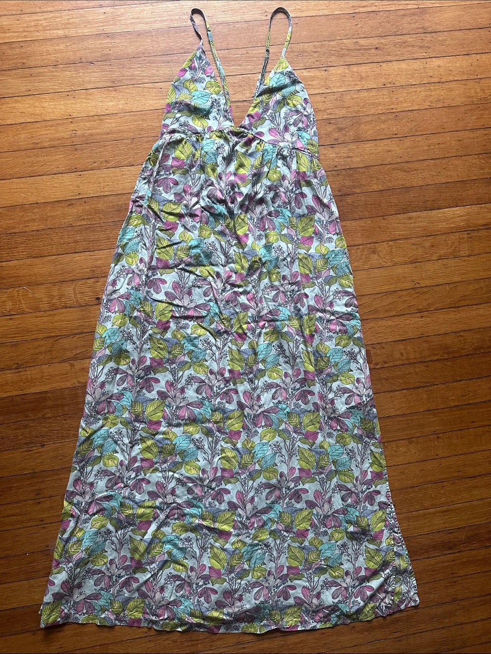 Patagonia Pataloha Strappy Dress - Hevea Branches Print in Gypsum Green
